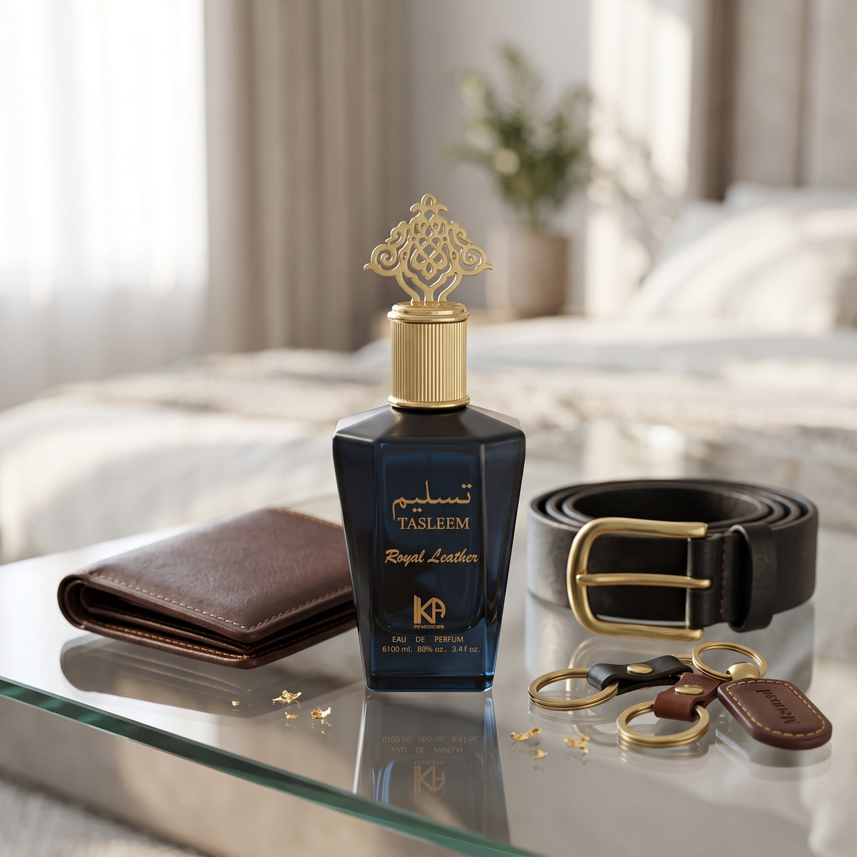 KA Perfumes Tasleem Royal Leather Eau de Parfum – 100ml for Men