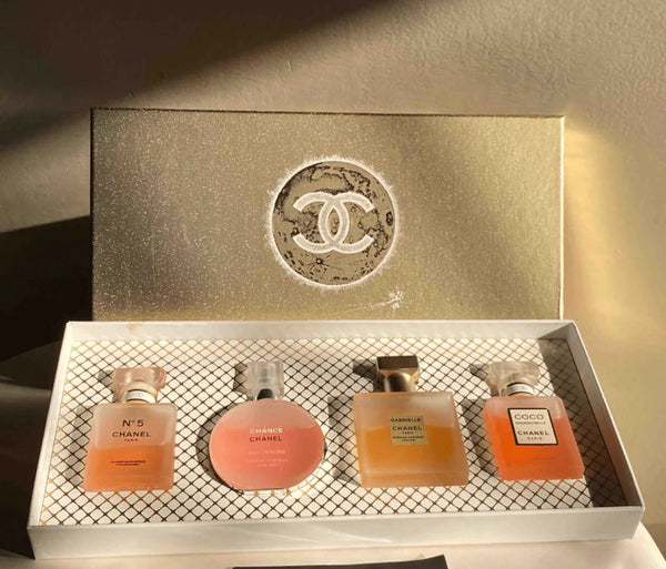 Chanel Mini Perfume Set - 4 Iconic Fragrances Collection (25ml each)