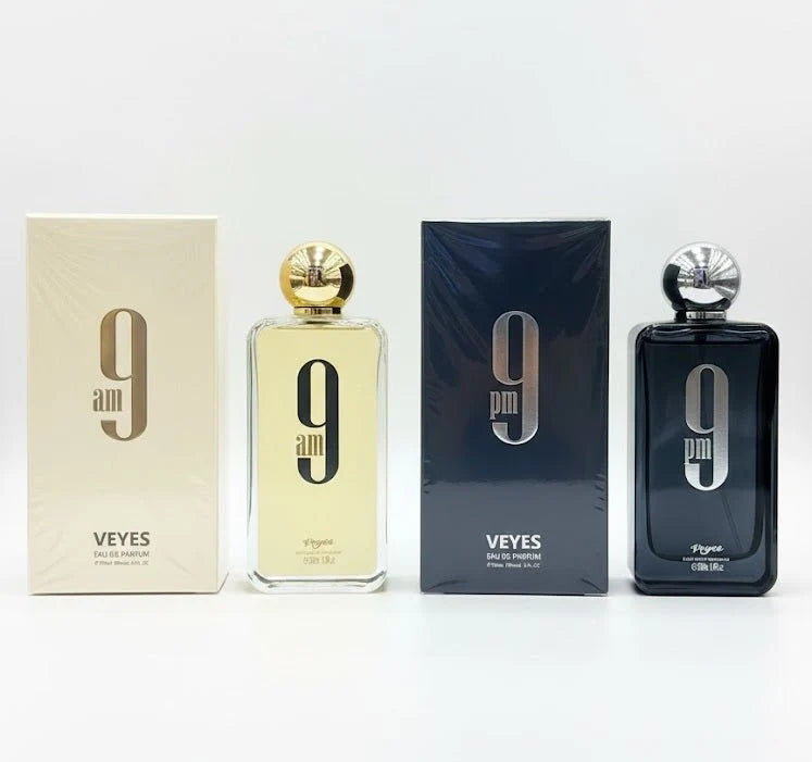 Veyes 9 AM & 9 PM Eau de Parfum – 100ml Each | Day & Night Fragrance Duo for Men